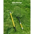 thumbnail image 6 of 5-Prong Heavy Duty Garden Pitchfork – 57-Inch Lightweight Fiberglass Handle for Easy Digging and Aerating, 6 of 11