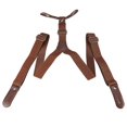thumbnail image 3 of Adult Button Buckles Suspenders Adjustable Belts Pants Trousers Braces Elasticity Strap Brown, 3 of 4