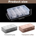 thumbnail image 2 of Caja organizadora de almacenamiento de pendientes, soporte de caja de almacenamiento de joyería, caja de almacenamiento transparente pequeña de plástico de doble capa, compartimento portátil, 2 of 5