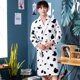 thumbnail image 1 of Bata de baño larga estilo Hotel para parejas, franela de lana Coral, vestido de mañana blanco, ropa de dormir para mujer, pijamas para hombre, Otoño Invierno, 1 of 5