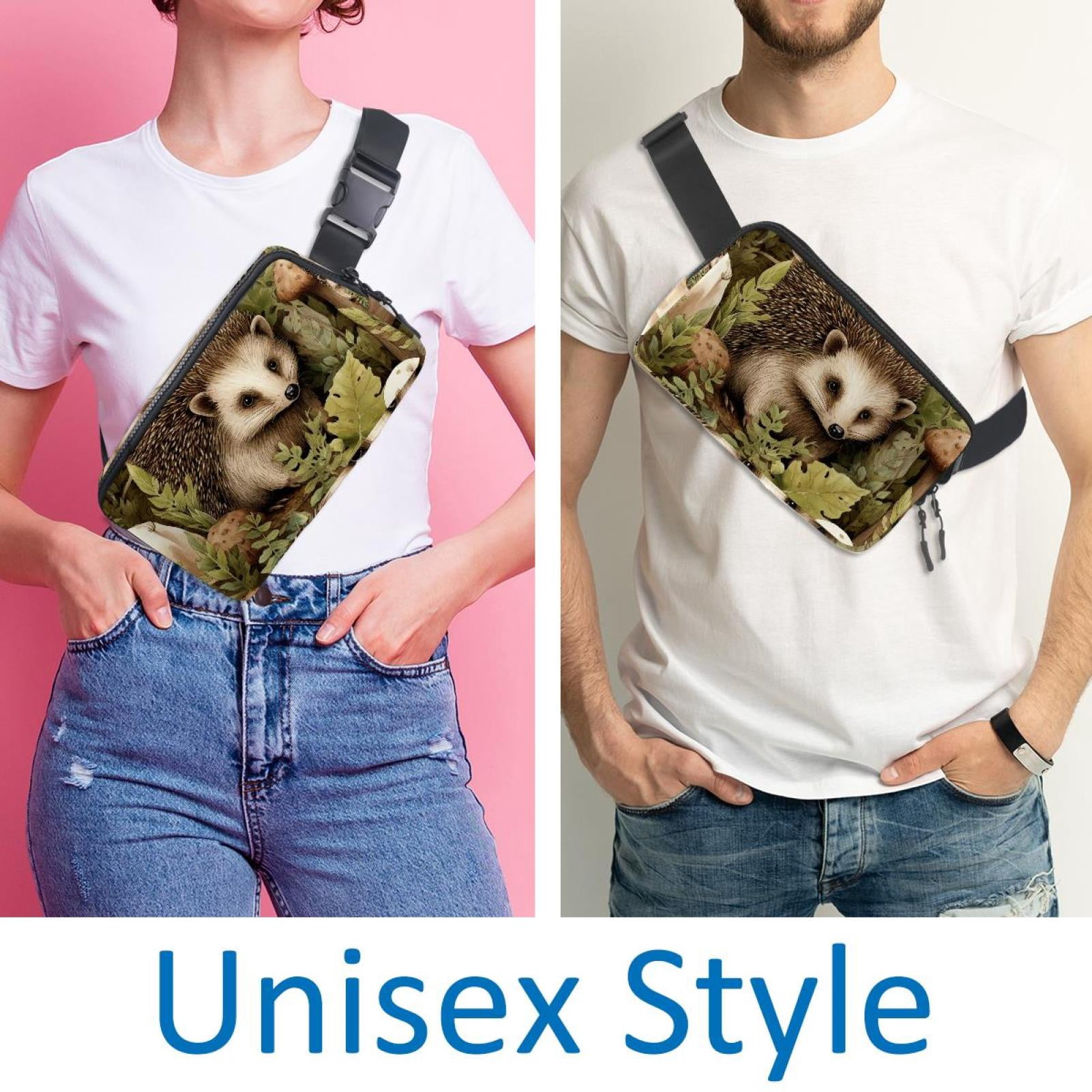Hedgehog Lightweight Adjustable Fanny Pack with Extension Strap - Unisex Waist Bag