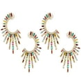 thumbnail image 3 of Boucles d'Oreilles,2pair Simple Irrégulière Géométrique Semi Boucles d'Oreilles Boucles d'Oreilles Design Élevé, 3 of 5