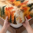 thumbnail image 3 of Twin Sze Fitted Sheet Set - Fall 2 Piece Bedding Sets 16" Deep Pocket Fitted Sheet with 1 Pillowcase, Watercolor Orange Red Maple Leaves Green Pine Trees Brushed Microfiber Hotel Luxury Bed Sheets, 3 of 9