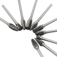 thumbnail image 4 of Scienceny Herramienta rotativa de fresado de carburo de tungsteno con vástago de 1/8 , 10 unidades, herramientas rotativas de corte de diamante doble, Herramientas y ferretería Scienceny GJ4225-01B, 4 of 6