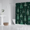 thumbnail image 2 of Red Christmas Bath Curtain,Rustic Farmhouse Triangle Tree Bathroom Curtain Elegant Shower Curtains for Apartment Bathroom Decor Christmas, 2 of 5