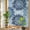 Navy, Blue, White, variant on Window Privacy Film for Home Office Static Cling, Blue Sunflowers Decorative Stained Glass Window Film for Large Sliding Door/Floor-to-Ceiling Windows Flowers Modern Abstract Art 29.5 x 118 Inches