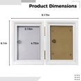 thumbnail image 7 of White Pets' Memory Frame, Dual Foldable Paw Print Frame Kit with Soft Clay Impression Pad, Excellent Wood, Transparent Glass, Elegant Home Decor, Unique Personalized Pet Present for Pet Lovers, 7 of 7
