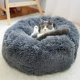 thumbnail image 5 of PULLIMORE Dirt-Resistant Cozy Plush Round Pet Bed, Dark Gray, 5 of 9