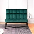 thumbnail image 3 of Mcombo Loveseat Sofa Couch, Mid-Century Velvet Settee, 2-Seater Upholstered Bench for Living Room 4018 (Green), 3 of 8