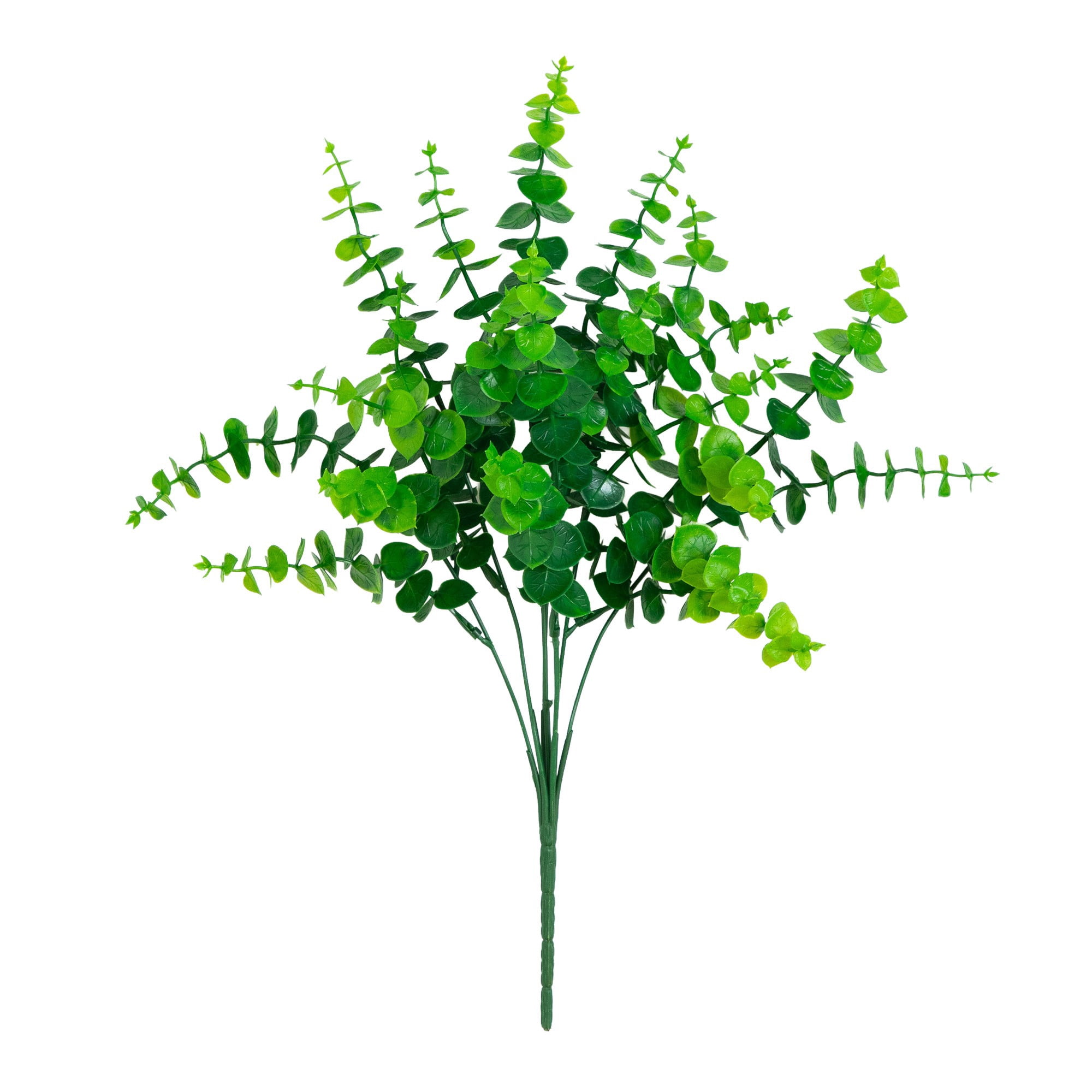 15in. UV Resistant Artificial Eucalyptus Bush (Indoor/Outdoor) - Set of 4