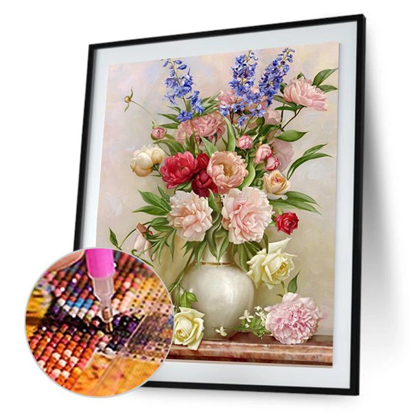 Wdftyju Encantadora maceta 5D diamante DIY pintura Craft Kit decoración del hogar Wdftyju 1ye2eb8xg4ry0hu3