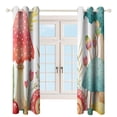 thumbnail image 4 of Colorful Mushroom Garden Print Luxury Window Curtains Blinds for Living Room Kids Bedroom Bathroom Kicthen Door Home Decor 2 Panels, 4 of 6