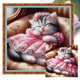 thumbnail image 1 of Kit Punto Cruz Gato Impreso Hilo Algodón Ecológico Bordado Arte 40x40cm 11CT, 1 of 9