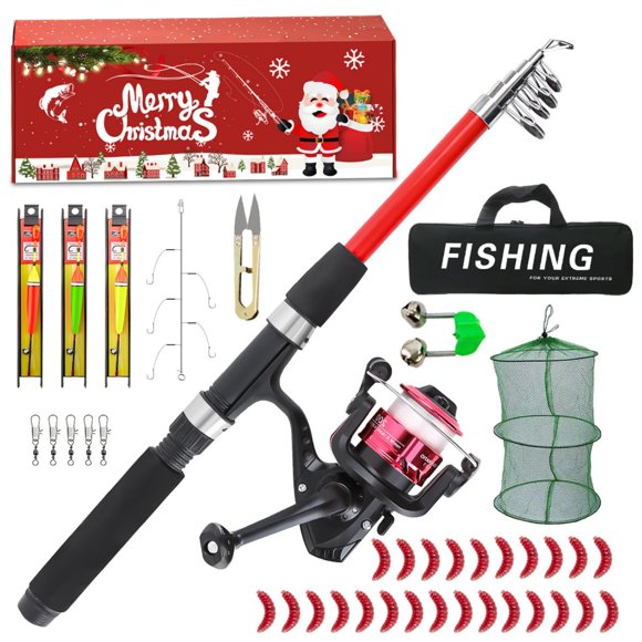 Hearth & Gear avec 4: Complet de Tiges de Lancer en Fibre de Verre et Tiges de Bateau. Kits de Construction de Tiges E Rig Portables pour Femmes, Hochets pour Eau Douce 650xd