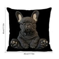 thumbnail image 3 of HCBY Modern Faux Embroidery Pillow Case, Dog Pattern Decorative Throw Cover 17.7x17.7 Inches, Textured Polyester Cushion Cover for Contemporary Living Room Sofa Decor, Easy Care, 3 of 6