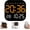 Orange, variant on Hangable Standalone Square Clock, Large Digital Wall Clock with Remote Control, Auto-Dimming LED Display with Temperature Humidity Date for Home Office Bedroom (Purple)