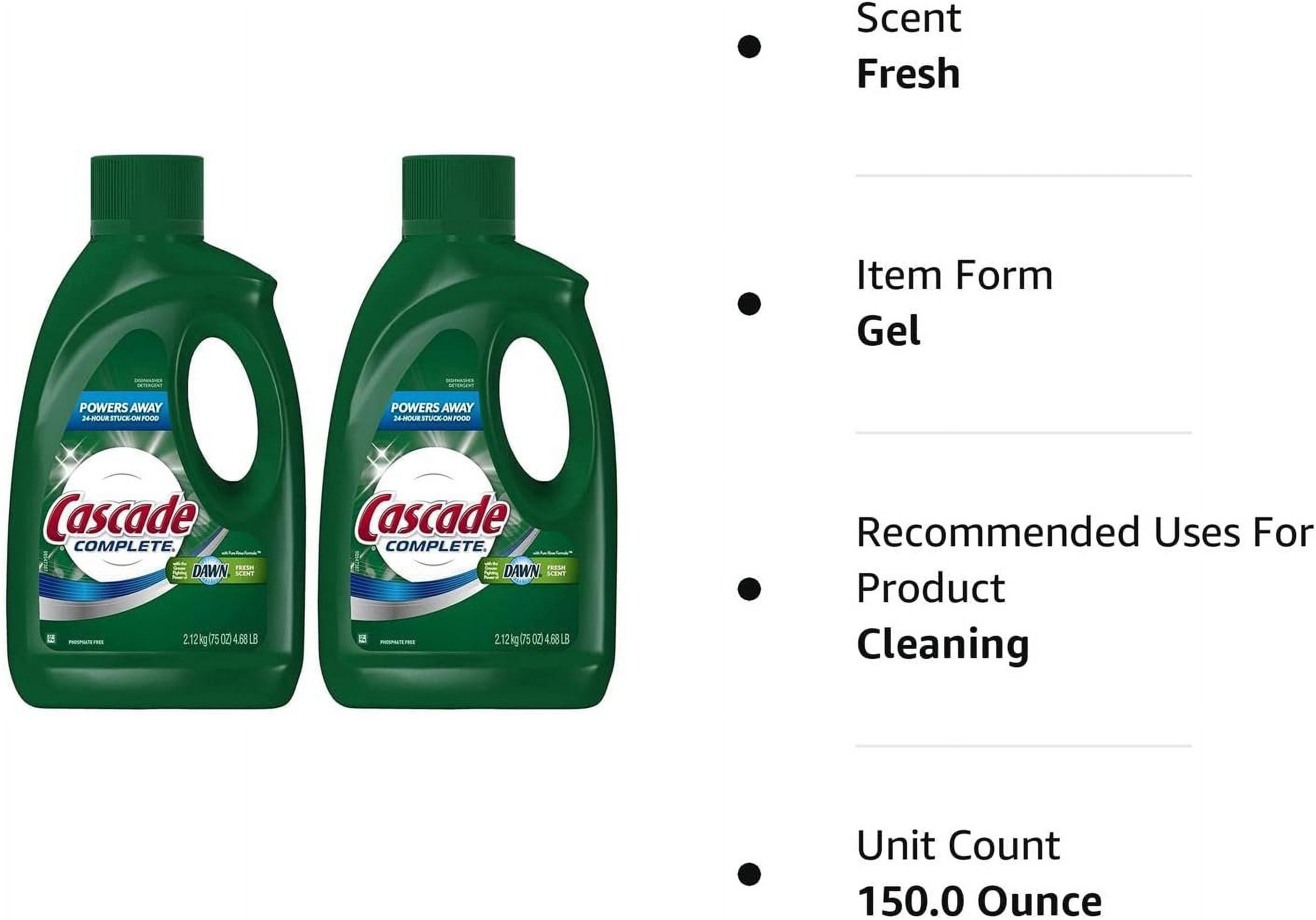 Cascade Complete Gel All-in-1 Dishwasher Detergent - 75 oz - Fresh - 2 pk