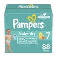 thumbnail image 1 of Pañales Pampers Baby Dry, tamaño 7, 88 unidades, absorbentes, 1 of 8