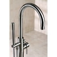 thumbnail image 3 of Kingston Brass KS8158DL Concord Freestanding Tub Faucet with Hand Shower, Brushed Nickel, 3 of 8