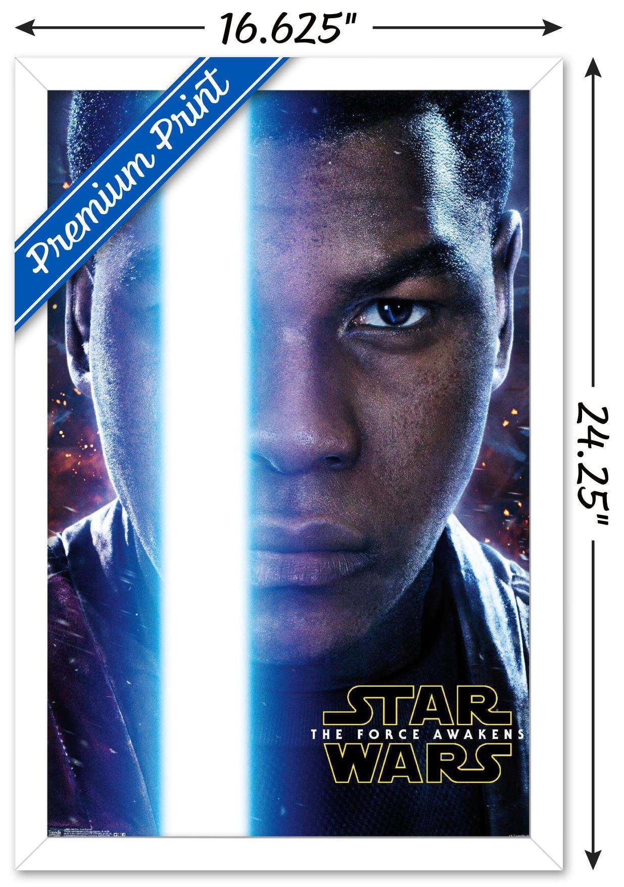Star Wars: The Force Awakens - Finn Portrait Wall Poster, 14.725" x 22.375", Framed