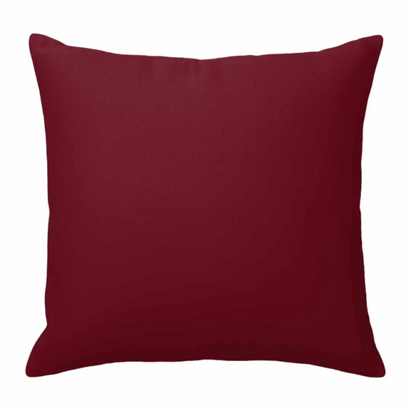 Pillow Covers 20x20 Inch, Pure Red Wine Linen Pillowcase with Invisible Zipper, Simple Solid Color Decorative Throw Pillow Covers Cushion Case for Couch Sofa Bed Living Room