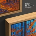 thumbnail image 4 of wall26 Framed Canvas Print Wall Art Brushstroke Effect Red &amp; Blue Autumn Forest Nature Wilderness Illustrations Modern Art Rustic Scenic Multicolor for Living Room, Bedroom, Office - 16"x24&, 4 of 5