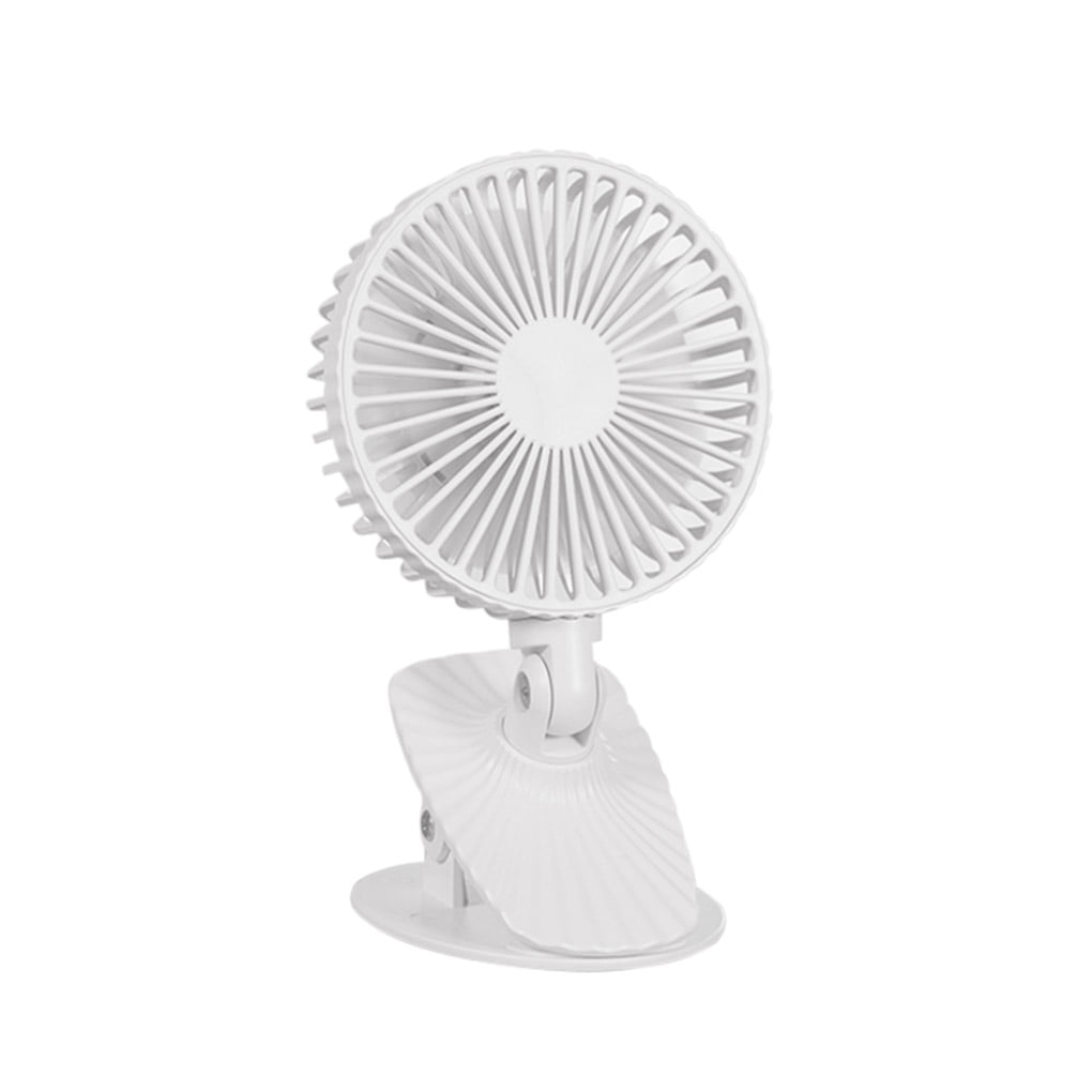 Small Desk Cooling Fan,Mini Silent Fan USB Fan Bendable LED Light Adjustable Clamp Clip Desk Stroller Cooler for Home & Office in Hot Summer Days White 