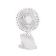 thumbnail image 1 of Ventilador de sobremesa portátil ajustable de 3 velocidades con clip, para oficinas, acampar en casa, color blanco tholdsy HA6049-02B, 1 of 6