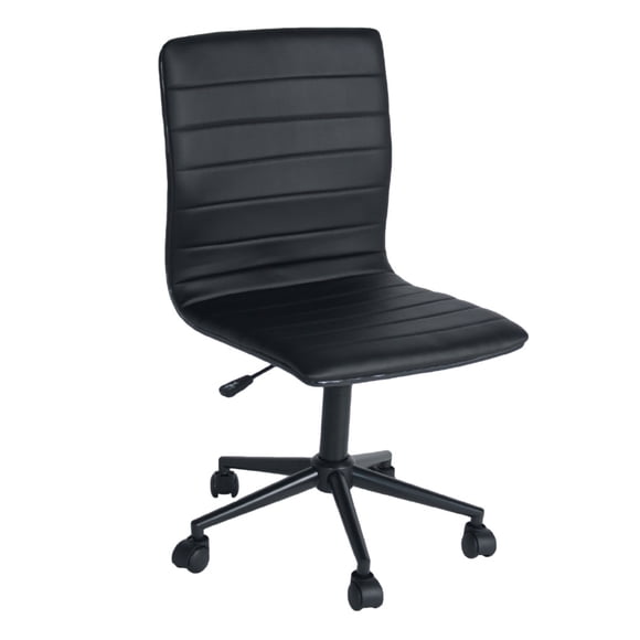 Silla de Escritorio Terzetto Negra Tela con Patas Negras | Silla Moderna para Oficina y Home Office