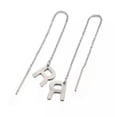 thumbnail image 2 of QQTDFG Stainless Steel Stud Earrings Earrings Ear Threads Alphabet Initial Letter Z314-R, 2 of 2