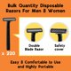 thumbnail image 2 of Maquinillas de afeitar desechables CXYARY Twin Blade 220 piezas para hombres y mujeres, 2 of 6