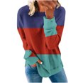 thumbnail image 2 of ICHUANYI Clearance Women's Fashion Printed Loose T-shirt Long Sleeves Blouse Round Neck Casual Tops Sweatshirt Hoodies(Navy, S) ICHUANYI WER2023081511076, 2 of 5
