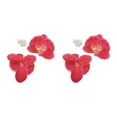 thumbnail image 3 of Decodeary 50piece Réaliste Apparence Orchidée Artificielle Têtes avec et Durable rose Rouge 2Set, 3 of 6