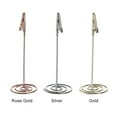 thumbnail image 3 of 1pc Metallic Paper Clamp Desktop Decoration Rose Gold Place Card Photos Clips Clamps Stand Table Numbers Holder ROSE GOLD, 3 of 8