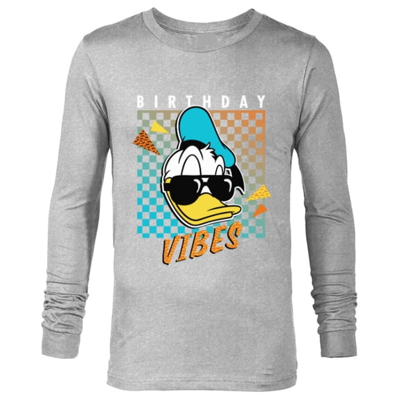 Disney Donald Duck Birthday Vibes 80s - Long Sleeve T-Shirt for Men - Customized-Athletic Heather
