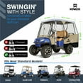 thumbnail image 2 of Knox GLF016 4 Person Golf Cart Enclosure, 4 Seater, 600D Transparent Golf Cart Cover Storage Up to 61.5 in. Roof for EZGO TXT-RXV, Yamaha, Club Car DS-Precedent, Evolution, Beige, 2 of 7