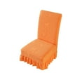 thumbnail image 2 of Chair Covers for Dining Room Stretch Chair Slipcovers with Skirt Removable Washable Kitchen Chair Protector Cover Set for Home, Party, Wedding(Orange), 2 of 6