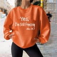 thumbnail image 1 of Crayolaes Hauts pour Femmes Tendance, Mode Femmes Décontracté Dames Imprimé Ample Manches Longues Col Rond Chemisiers Hauts, Chandails Sans Capuche, 1 of 4