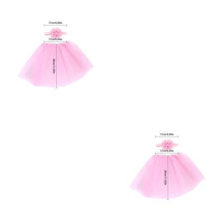 

2pcs Bubble Skirt Photography Props Newborn Clothing Suit Suit Hand-wash Baby Gauzy Polyester Hand-wash Baby Gauzy Skirt