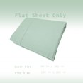 thumbnail image 3 of Pure Era Flat Sheet/Top Sheet Only 100% Jersey Cotton Super Soft Breathable(1-Pack,King,Sage Green), 3 of 6