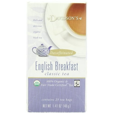Davidsons Tea Decaf English Breakfast, 25-Count Tea Bags (Pack Of 6)