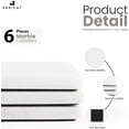 thumbnail image 4 of Radicaln White Marble Coasters Set of 6 Handmade 3.5 inch Square Coasters for Drinks, Elegant Stone Coasters for Home, Office & Kitchen Décor, 4 of 6