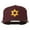 Maroon, variant on Jewish Star Embroidered Prostyle Snapback Cap - Navy OSFM