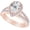 Rose Gold, variant on 1 Carat (ctw) Platinum Pear Cut LAB GROWN Diamond Engagement Ring Pear Shaped Halo Diamonds Wedding Bridal Set (Color D-E Clarity VS1-VS2)