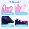 thumbnail image 3 of PROALLO Girls Bathing Suits Two-Piece Swimsuit with Boyshorts Vest-Style Tankini(12-13T Pink), 3 of 5