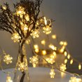 thumbnail image 1 of Cadena de luz Decoración de la habitación Fiesta navideña Luz Acampar al aire libre Modelado decorativo Lámpara colgante SnowflakeColor cálido5,50 metros y 50 luces, 1 of 5
