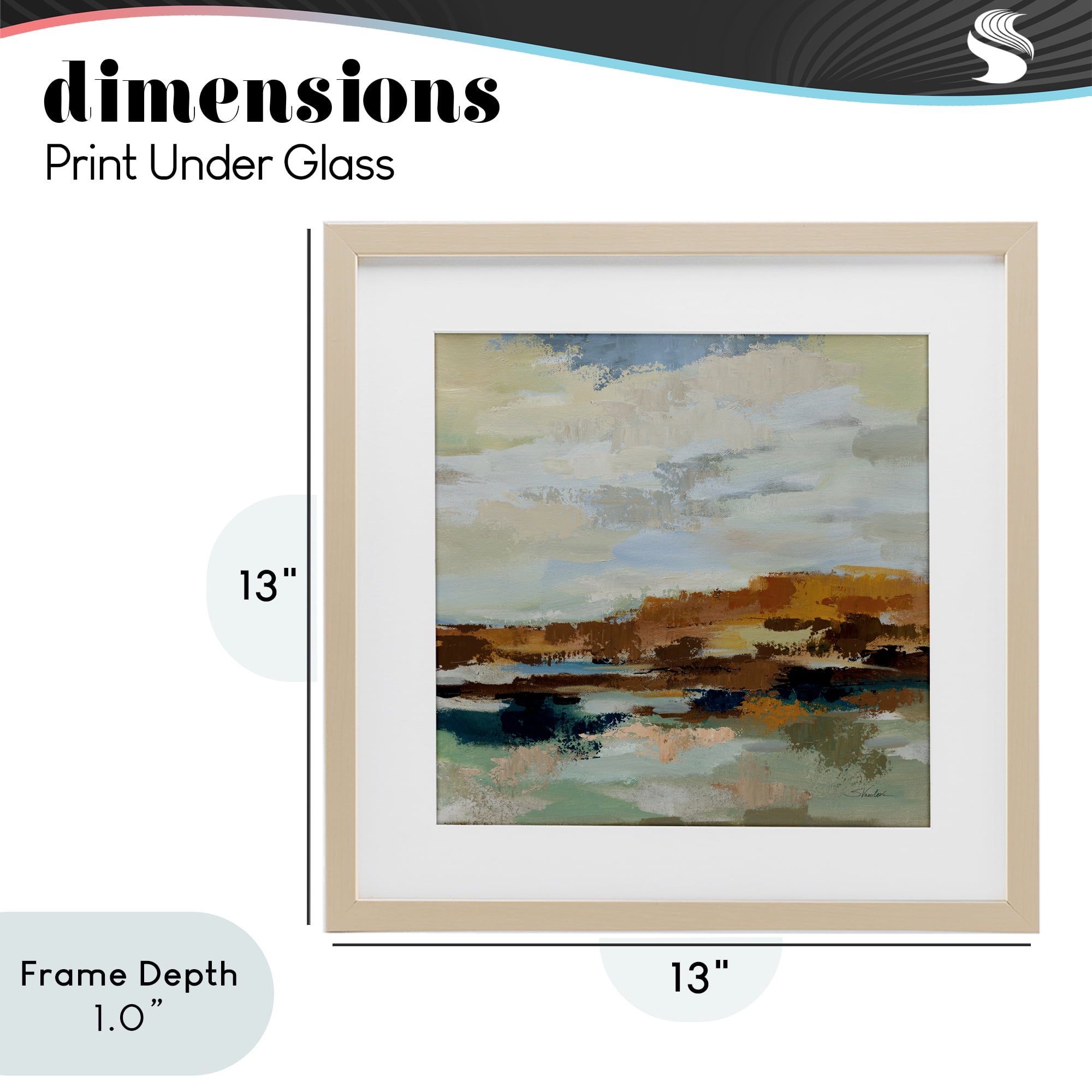 Stupell Industries American West Distortion Birch Framed Print Under Glass, design by Silvia Vassileva
