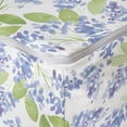 thumbnail image 4 of Lavender Rectangle Pouf, Pastel Watercolor Petals with Leaves Gardening Foliage Yard Bouquets, Under Desk Foot Stool for Living Room Office with Cover, 25", Lime Green Violet Blue, by Ambesonne, 4 of 4