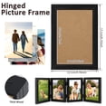 thumbnail image 2 of Vensio -4-Folding 4x6 Hinged Picture Frame for Tabletop, Black Wood Photo Frame with 180 Degree Foldable Design and High-Definition Plexiglass, Desktop Display Set, 2 of 9
