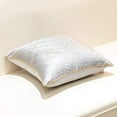 thumbnail image 3 of 18 x 18 Inch Square Gold Tree Branch Embroidery Cushion Case Luxury Modern Throw Pillow Cover Decorative Pillow for Couch Living Room Bedroom CarJha-silver, 3 of 7